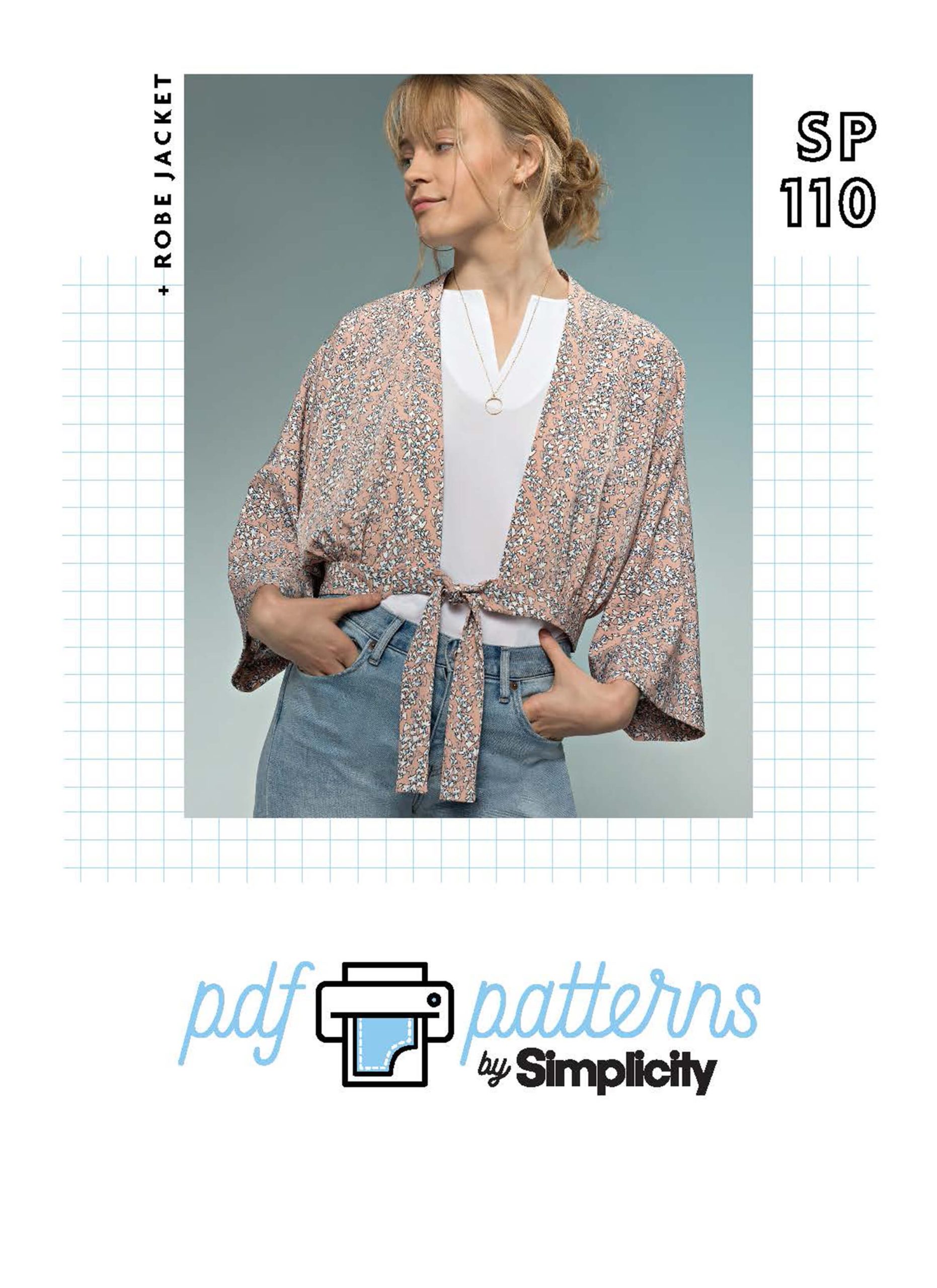 Simplicity PDF Sewing Pattern SP110 Misses Robe Jacket