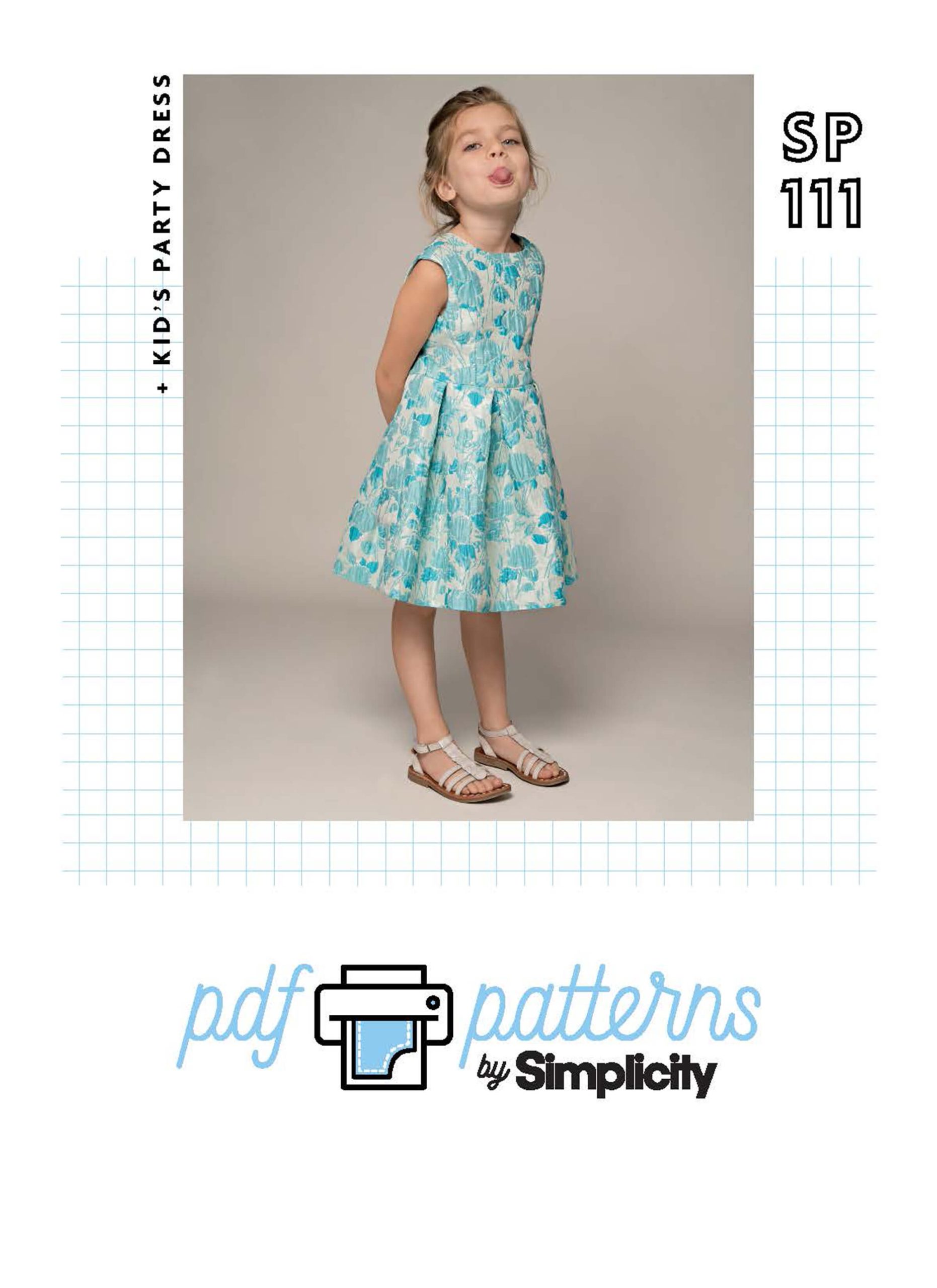 Simplicity PDF Sewing Pattern SP111 Child's Party Dress