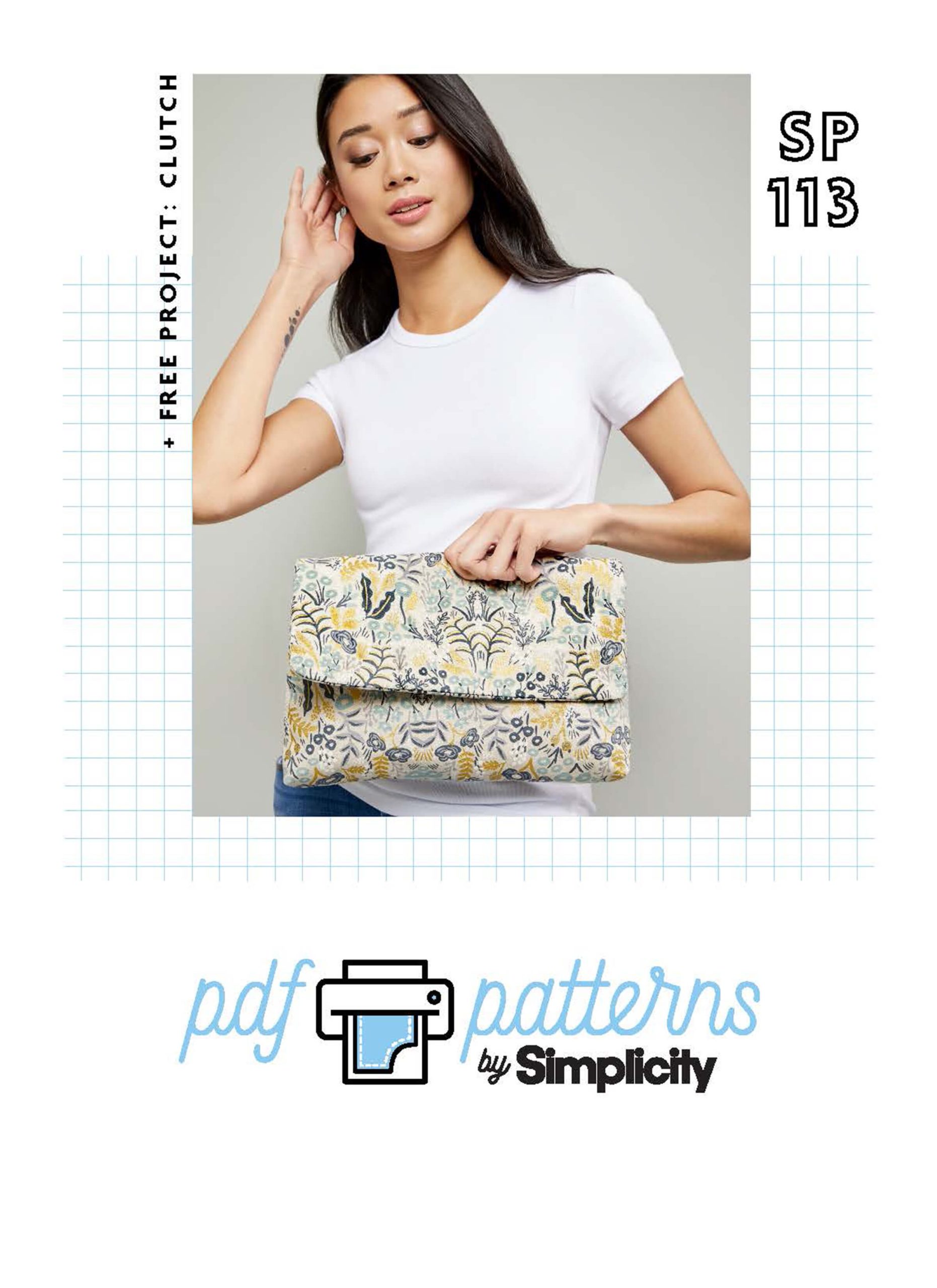 Simplicity PDF Sewing Pattern SP113 Free Download Clutch Bag