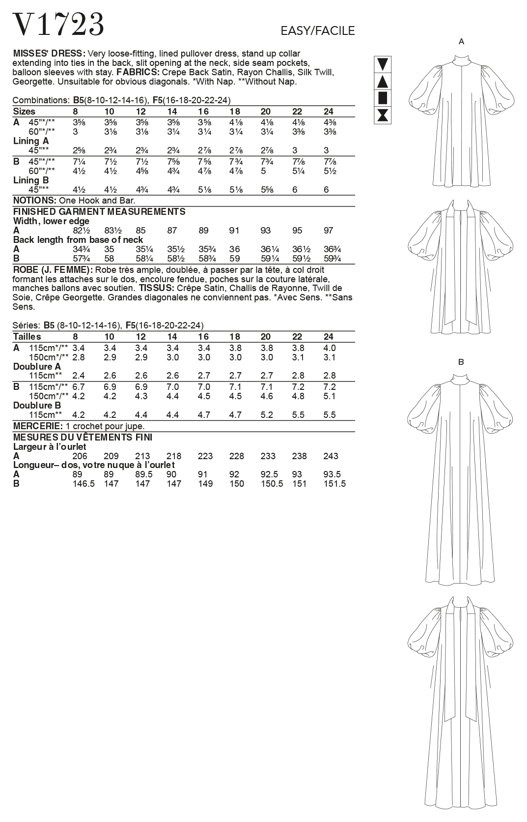 Vogue Patterns V1723 Misses' Special Occasion Dress