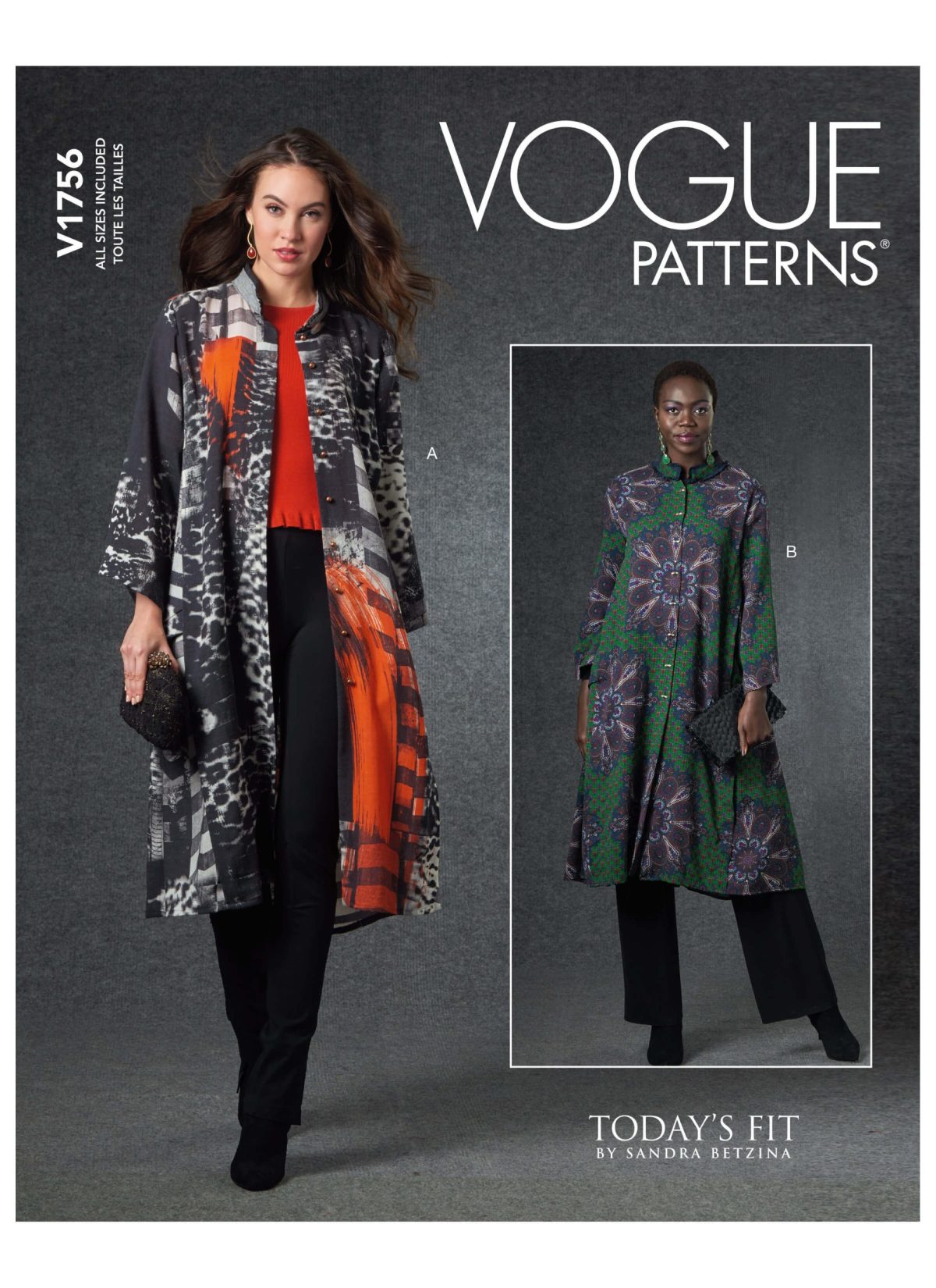 Vogue Patterns V1756 Misses' Duster Coat, Today's Fit Sandra Betzina
