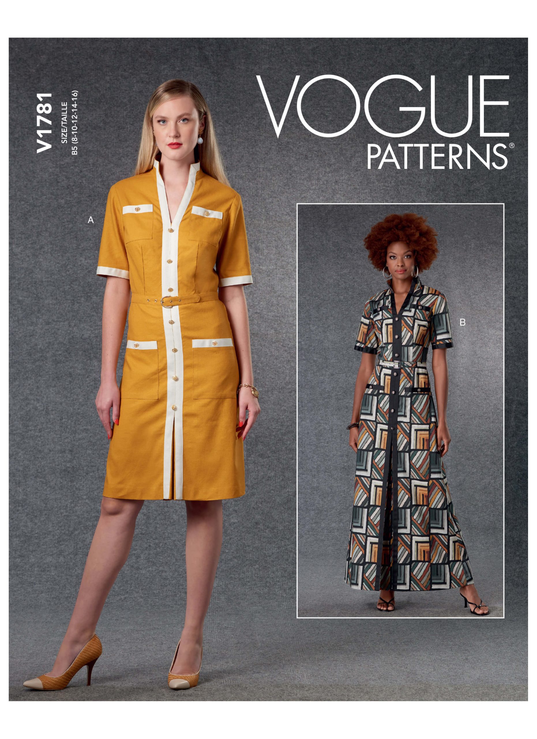 Vogue Patterns V1781 Misses' Dresses & Belt
