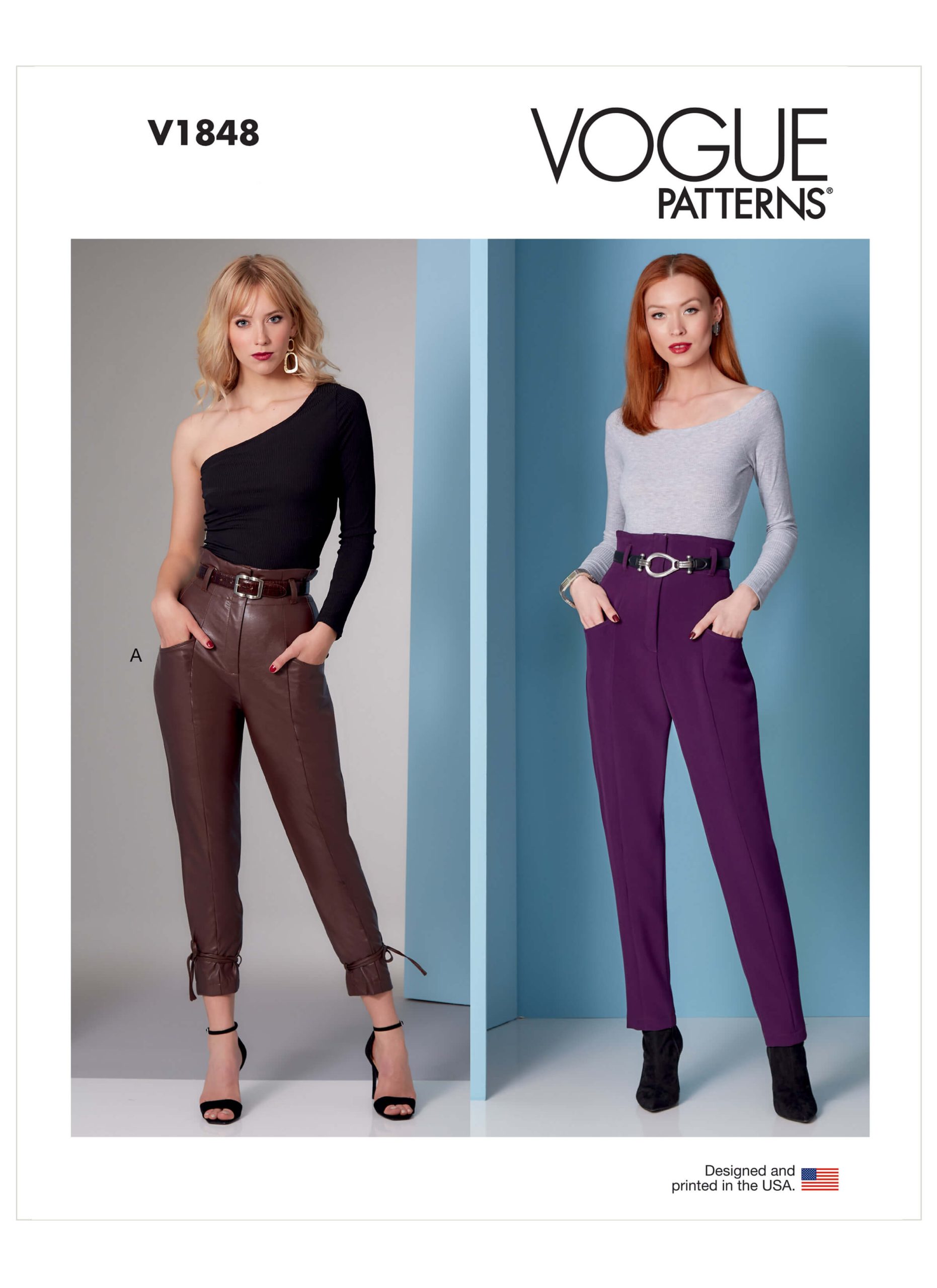 Vogue Pattern V1848 Misses', Misses' Petite Trousers