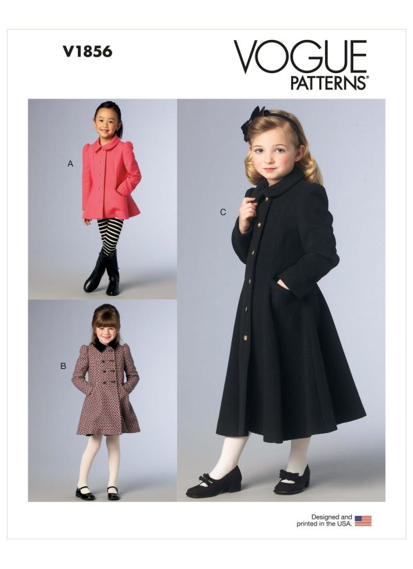 Vogue Pattern V1856 Children's & Girls' Jacket & Coat