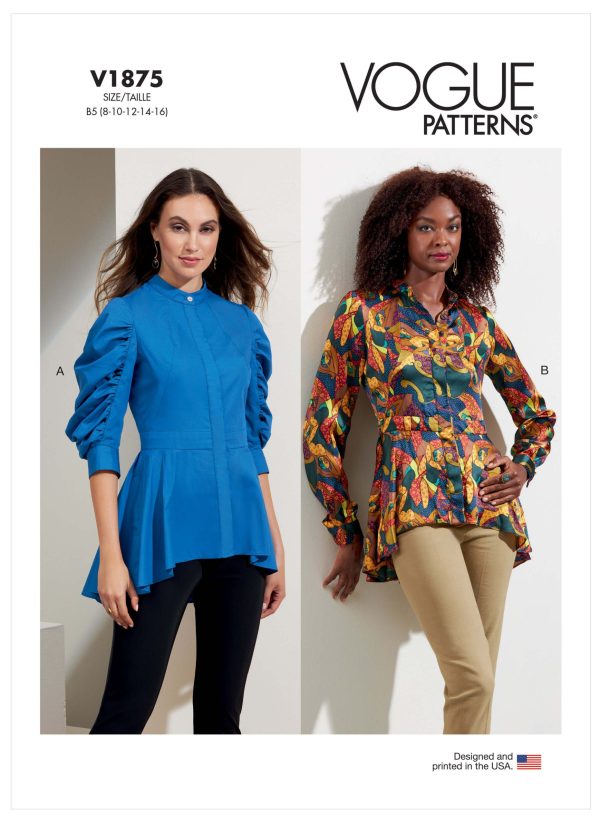 Vogue Patterns V1875 Misses' Tops