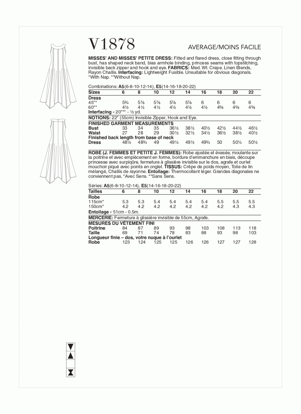 Vogue Patterns V1878 Misses' and Misses' Petite Dress by Tom and Linda Platt
