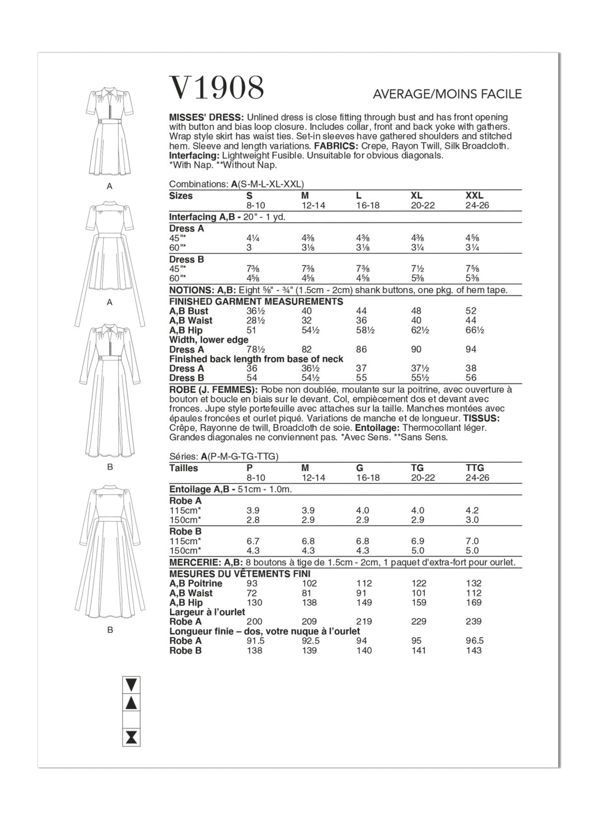 Vogue Patterns V1908 Misses' Dress