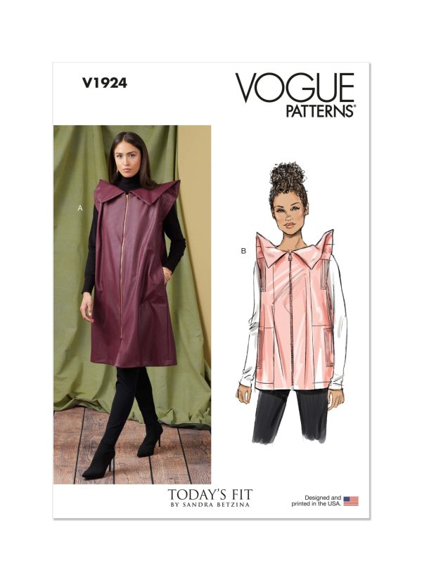 Vogue Patterns V1924 Misses' Tops by Sandra Betzina