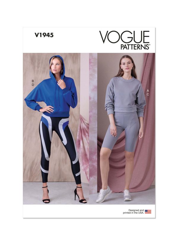 Vogue Patterns V1945 Misses' Knit Tops and Leggings in Two Lengths