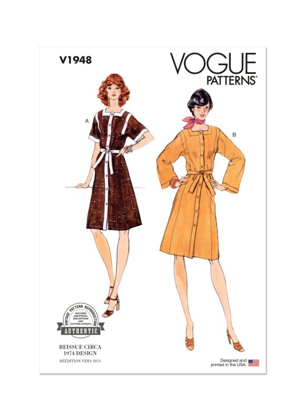 Vogue Patterns V1948 Misses' Dress Vintage