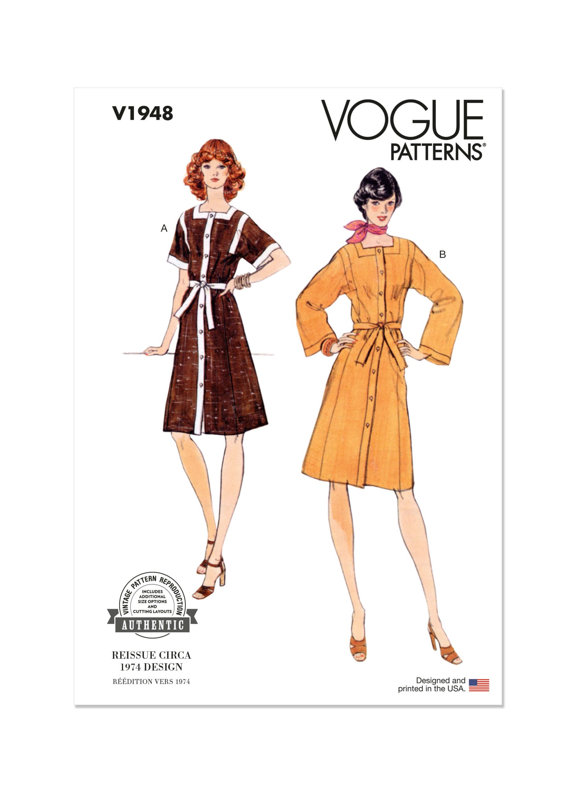 Vogue Patterns V1948 Misses' Dress Vintage