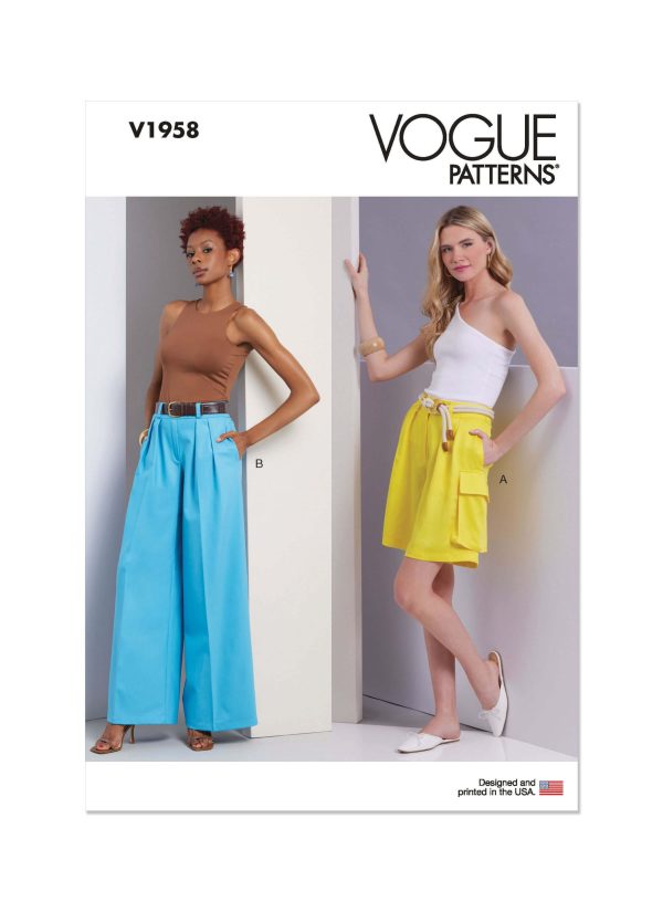 Vogue Patterns V1958 Misses' Shorts and Trousers