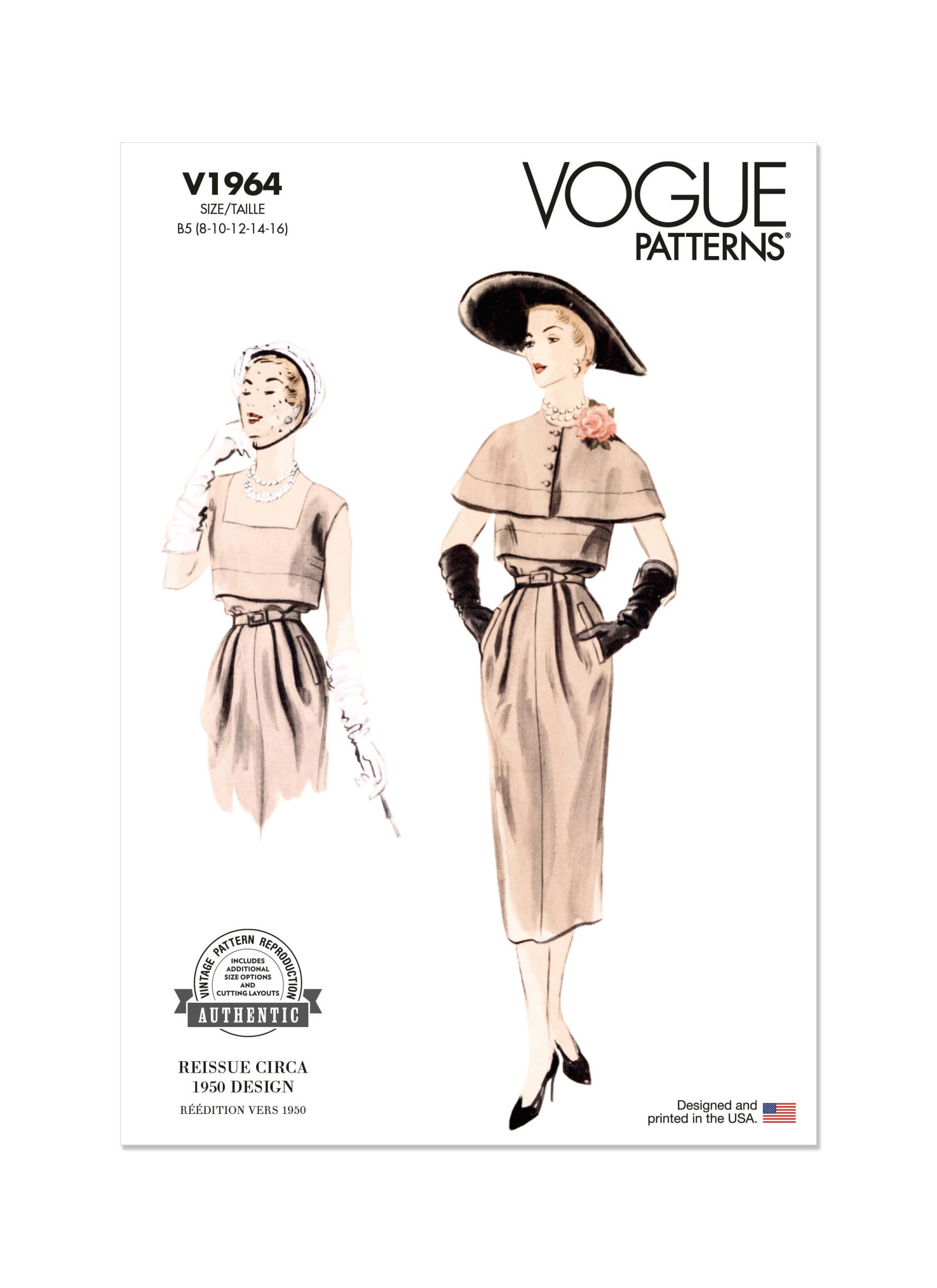 Vogue Patterns V1964 Misses' Dress and Capelet