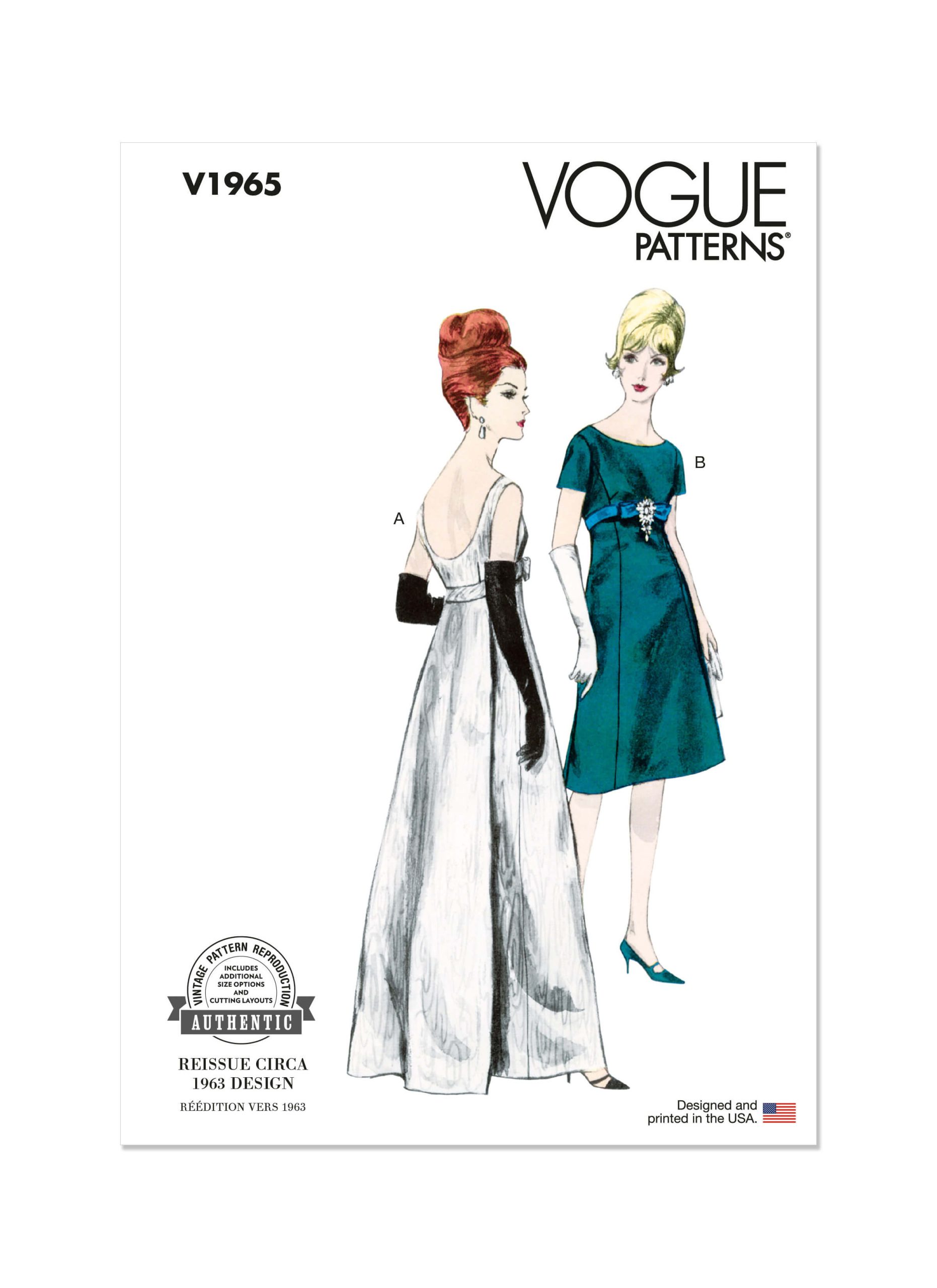 Vogue Patterns V1965 Misses' One Piece Evening Dress