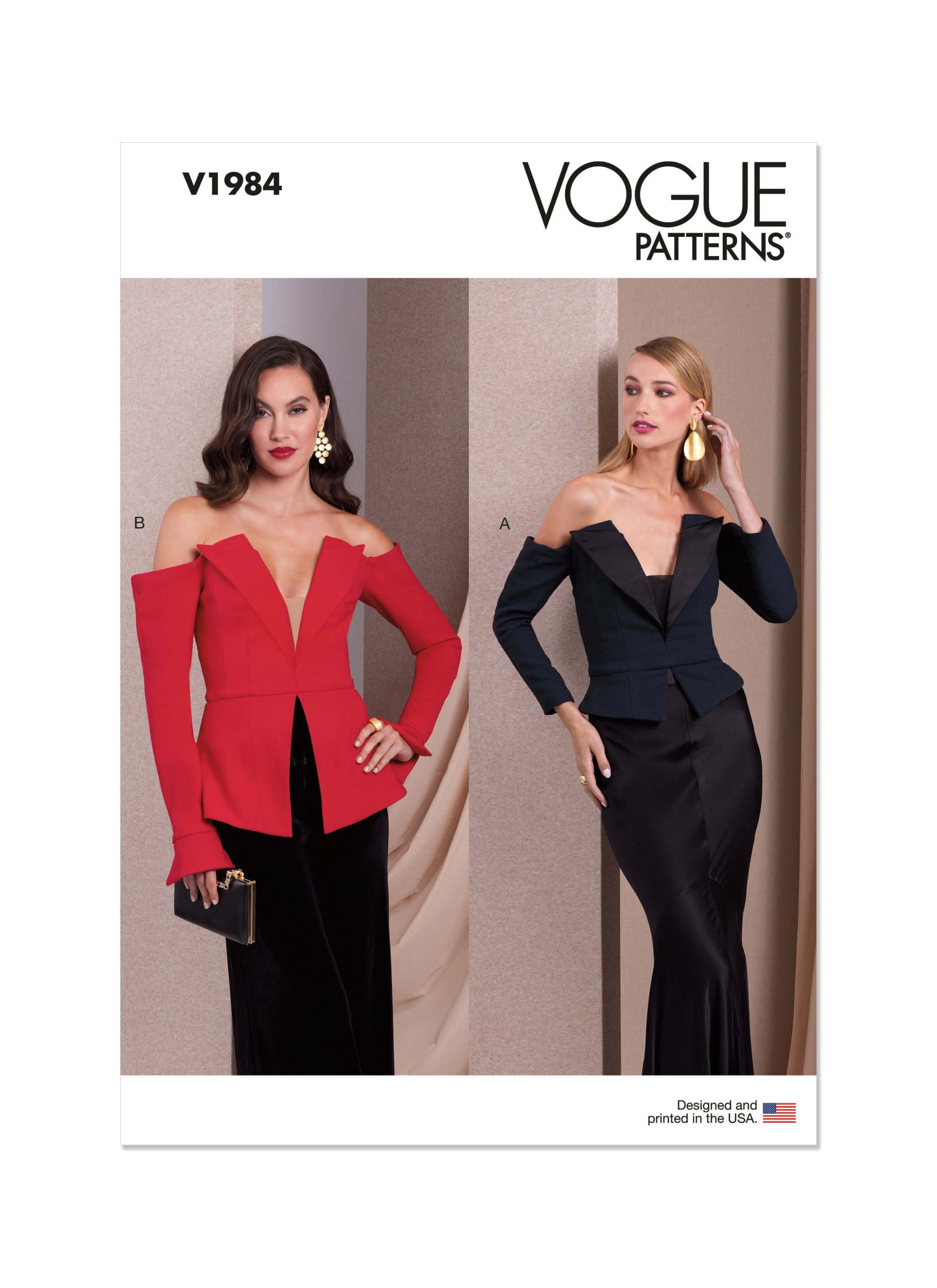Vogue Patterns V1984 Misses' Tops