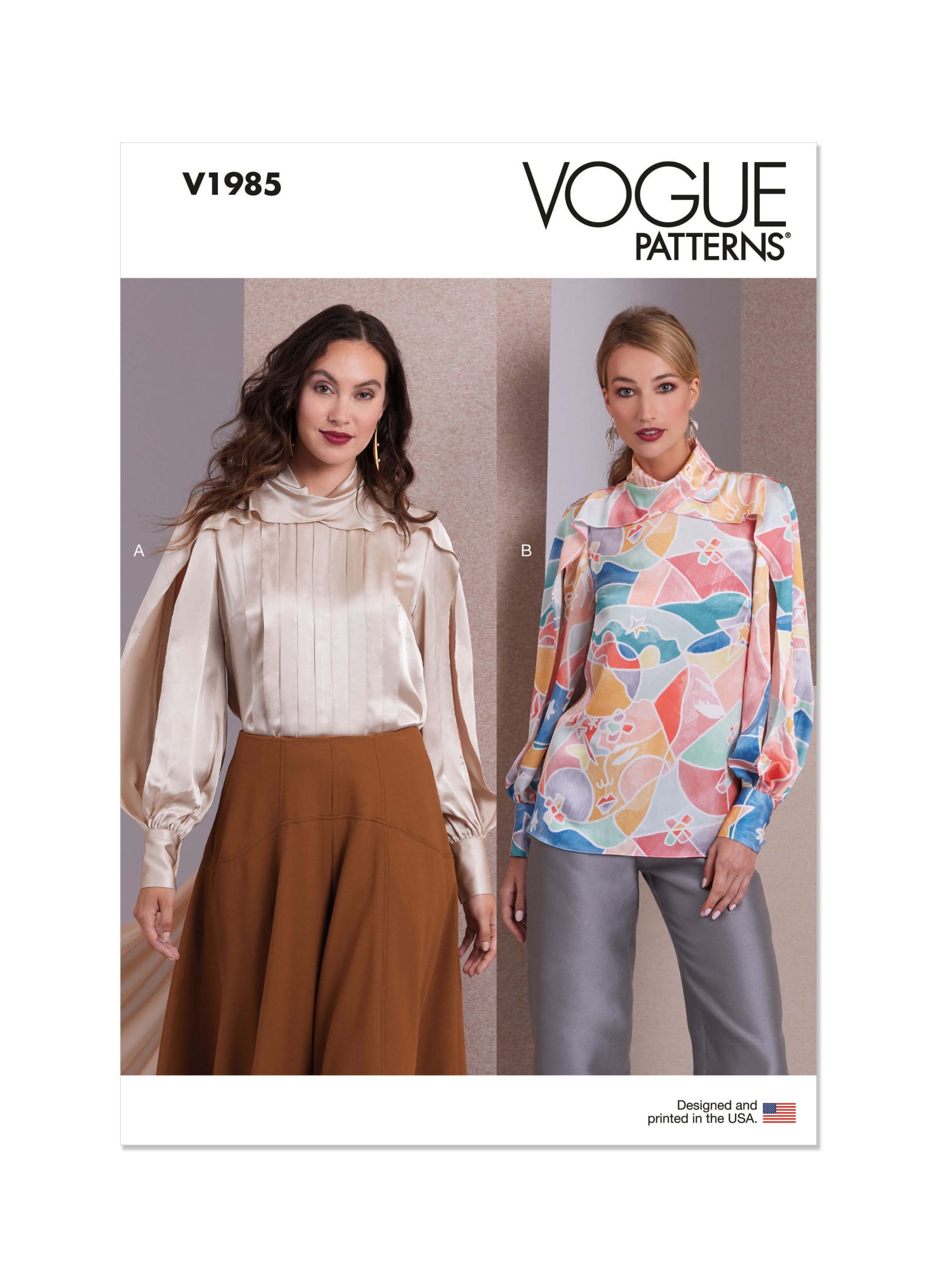 Vogue Patterns V1985 Misses' Tops