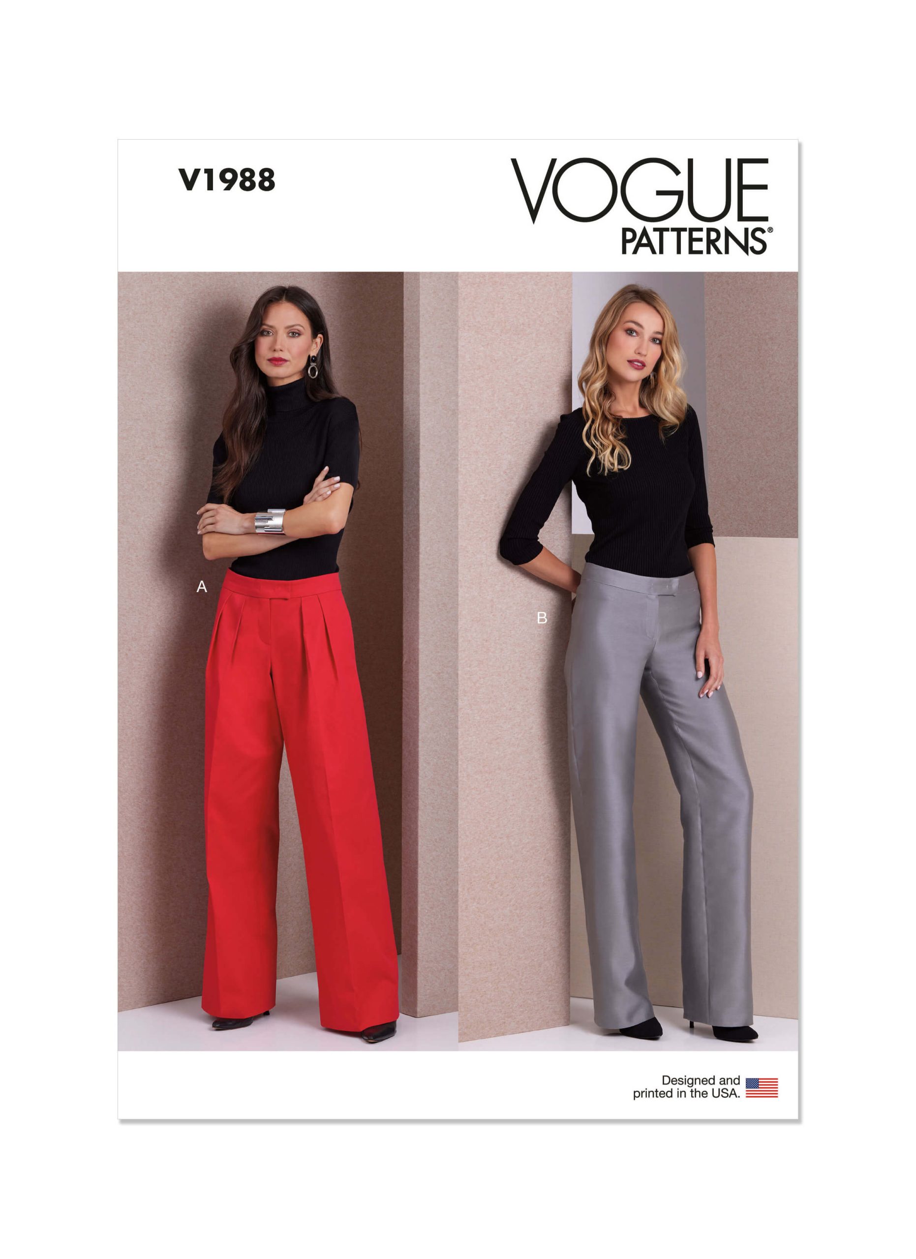 Vogue Patterns V1988 Misses' Trousers