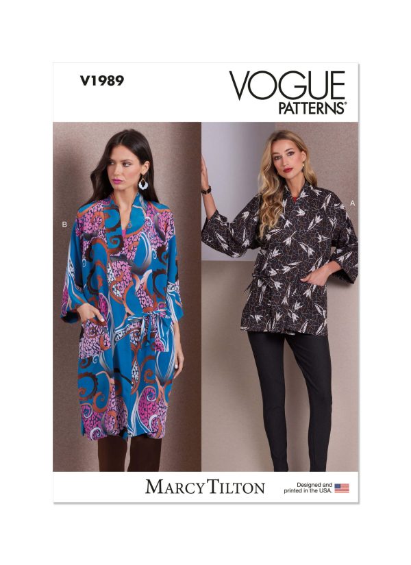 Vogue Patterns V1989 Misses' Jackets by Marcy Tilton