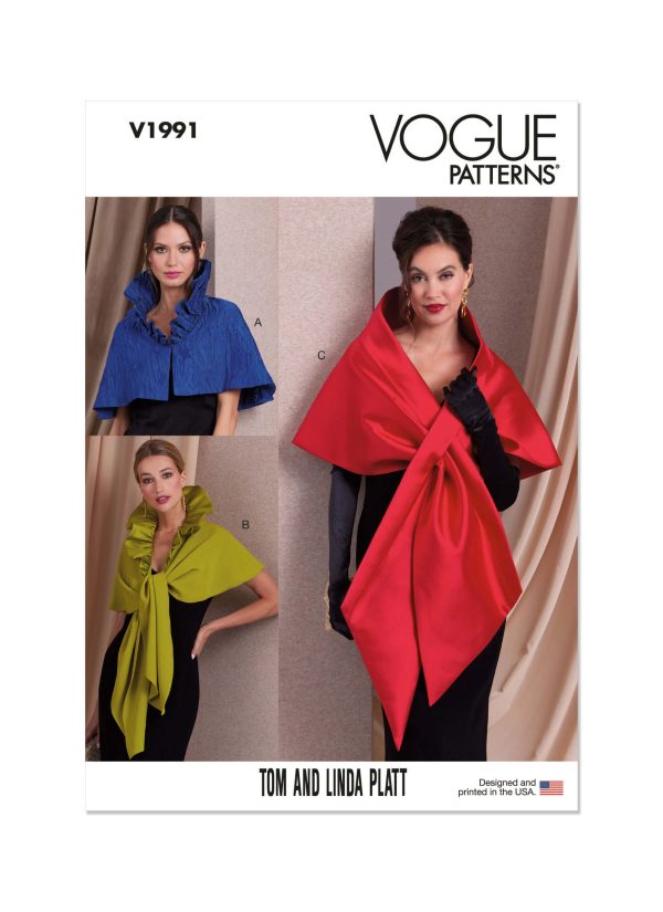 Vogue Patterns V1991 Misses' Wraps by Tom & Linda Platt