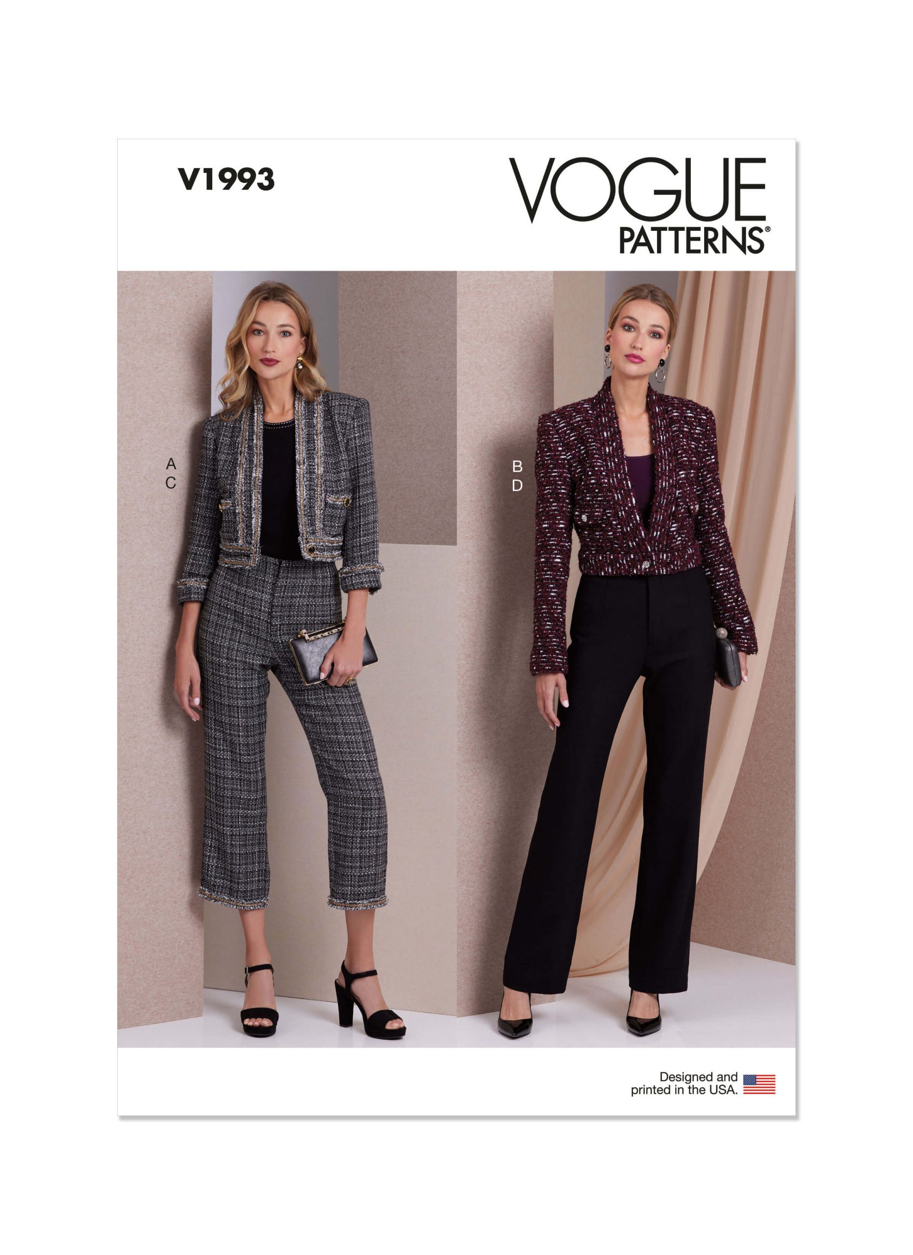 Vogue Patterns V1993 Misses' Jacket and Trousers