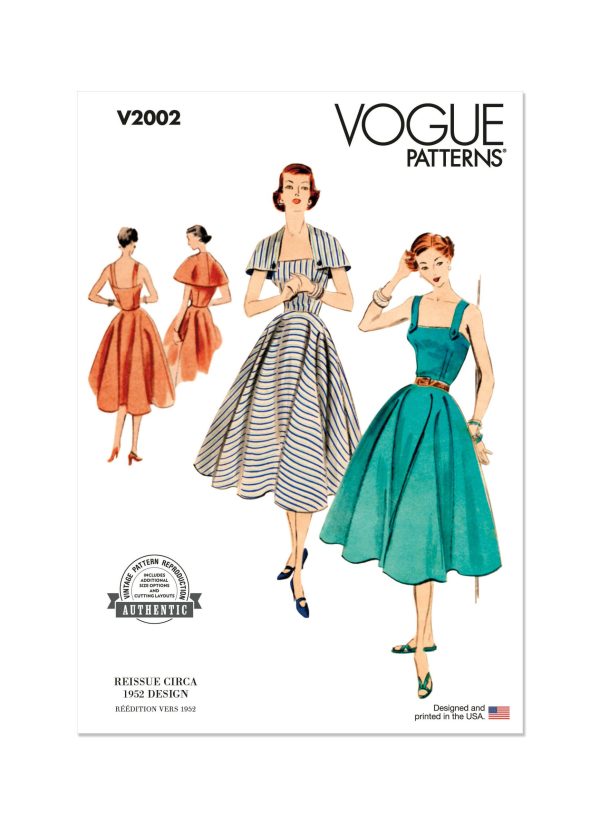 Vogue Patterns V2002 Misses' Dress and Capelet