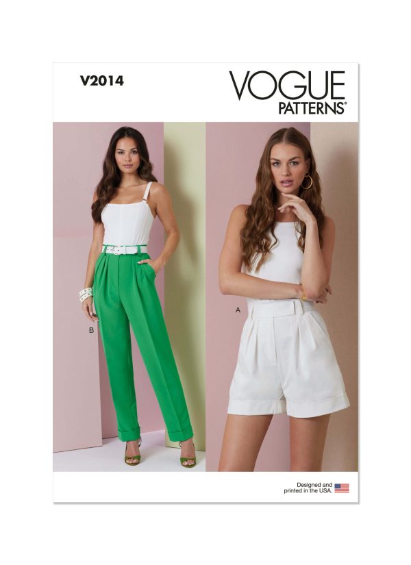 Vogue Patterns V2014 Misses' Shorts and Trousers