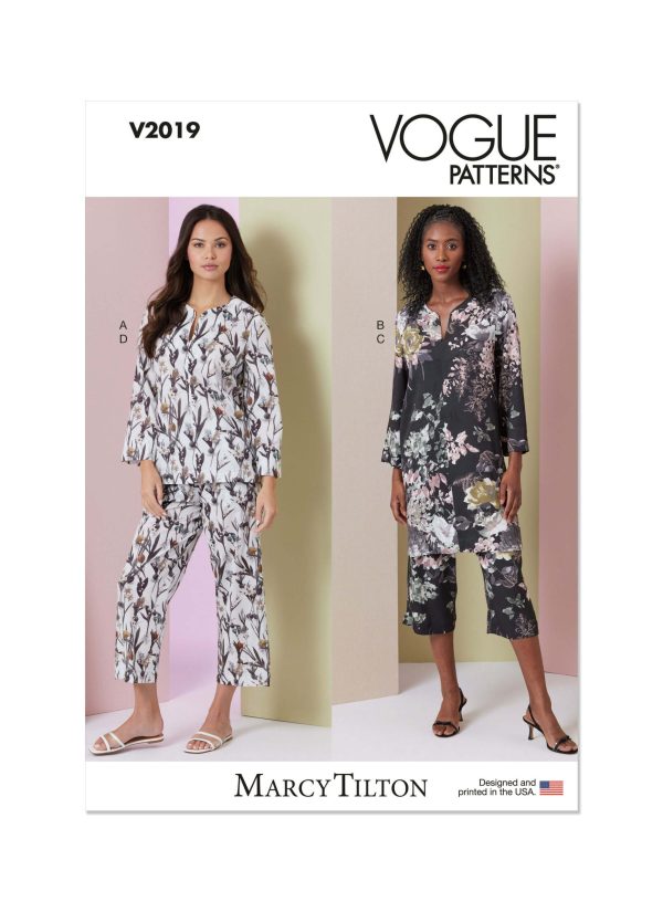 Vogue Patterns V2019 Misses' Lounge Sets by Marcy Tilton
