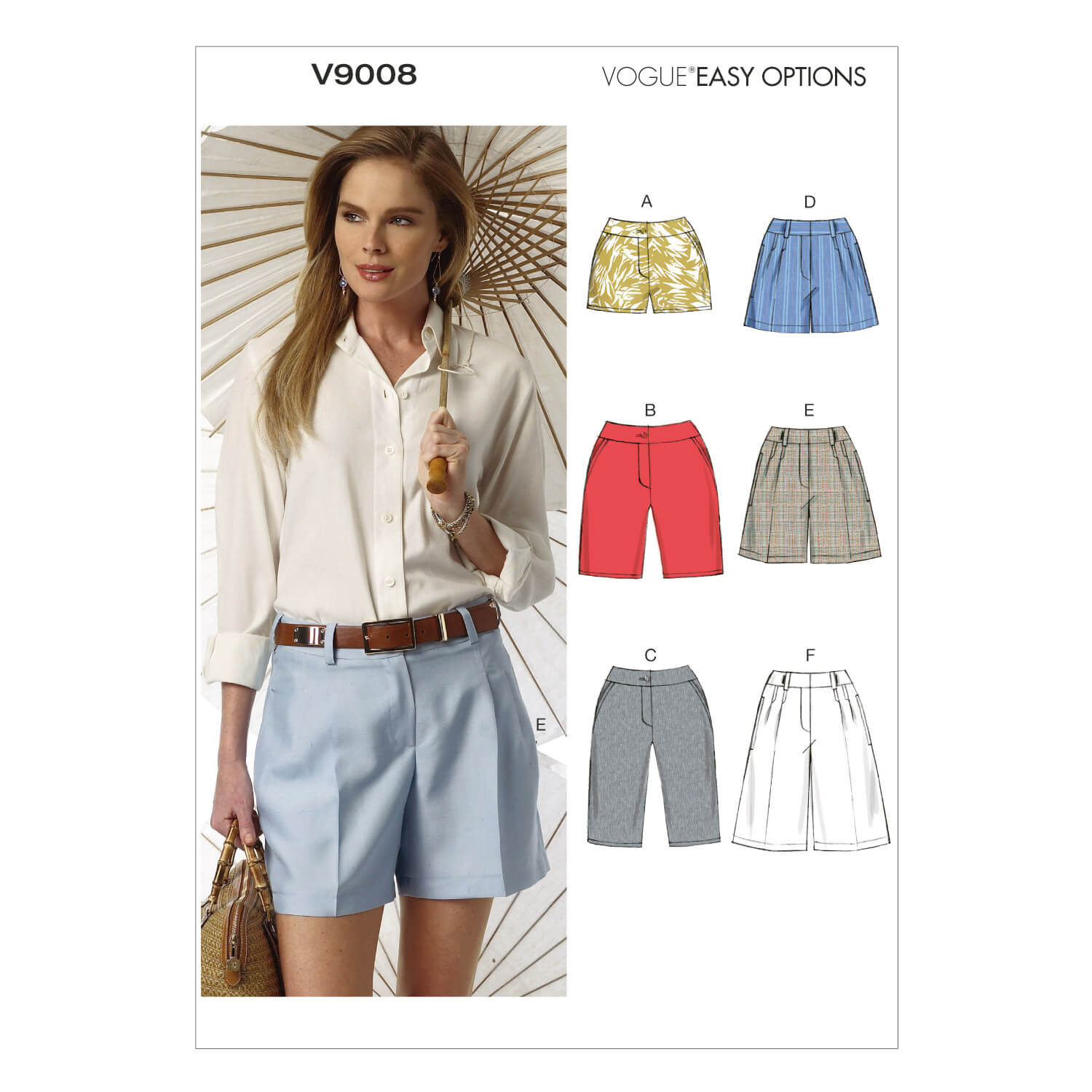 TW3848B Vogue Print Shorts Blue Print