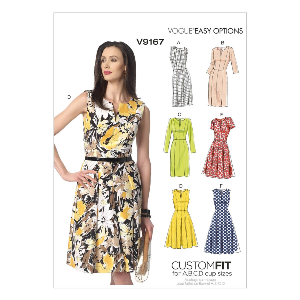 Vogue Patterns V9167 Misses' Notch-Neck Princess-Seam Dresses