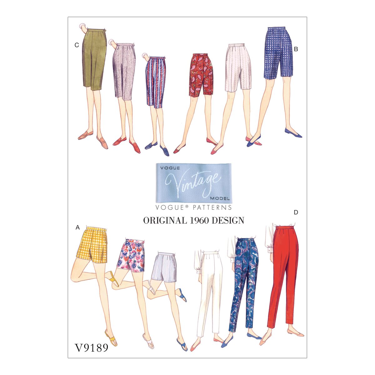Vogue Patterns V9189 Misses' Shorts and Tapered Pants