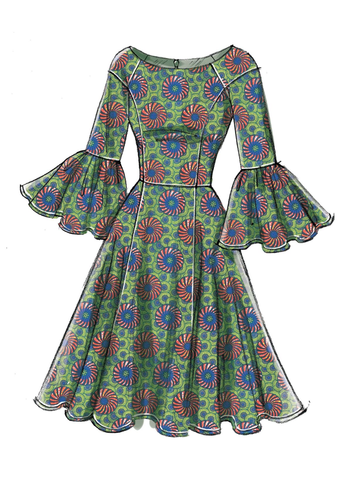 Vogue Patterns V9239 Misses' Princess Seam Dresses with Sleeve and Skirt Variations