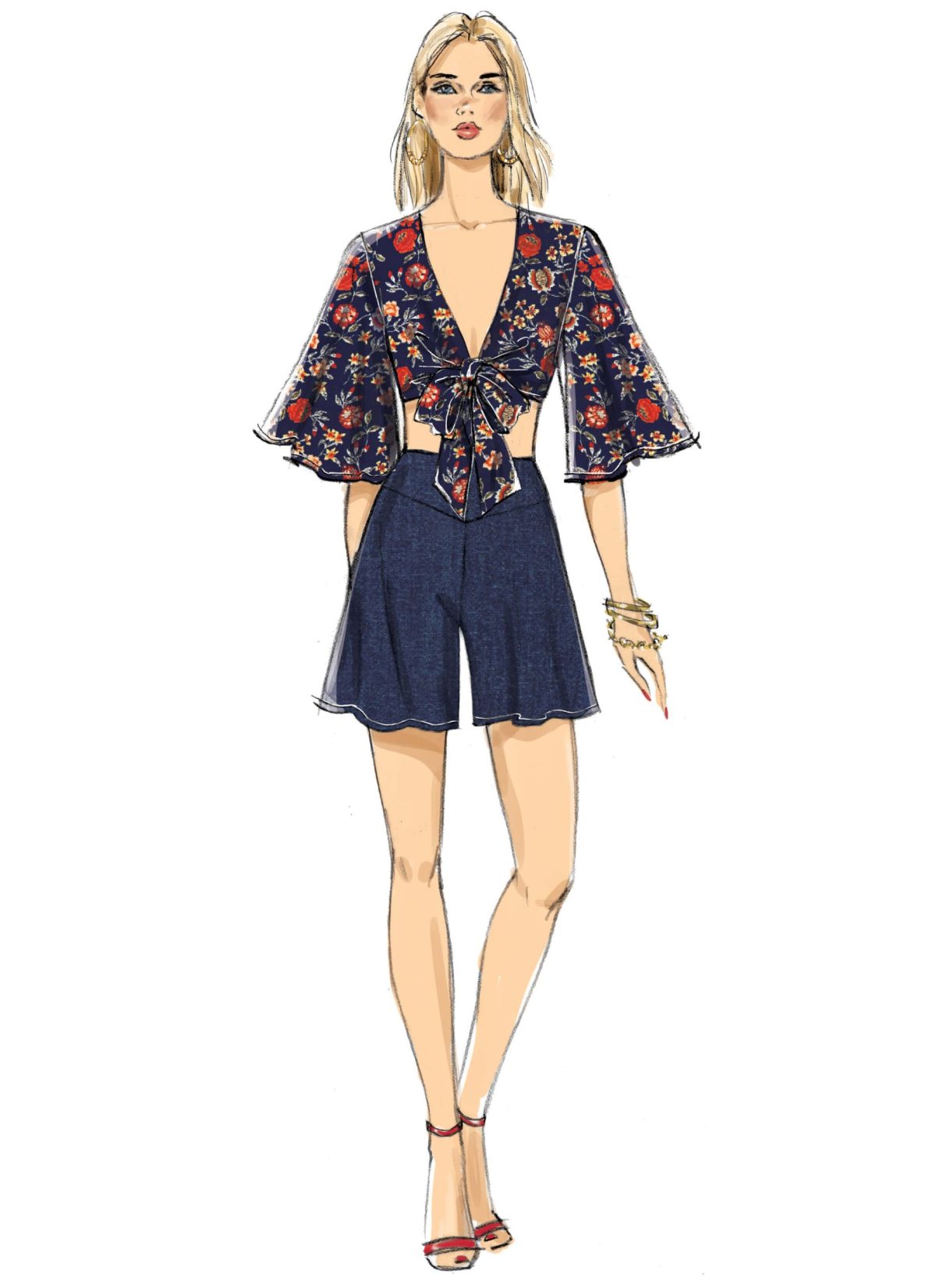 Vogue Patterns V9319 Misses' Top, Shorts and Pants