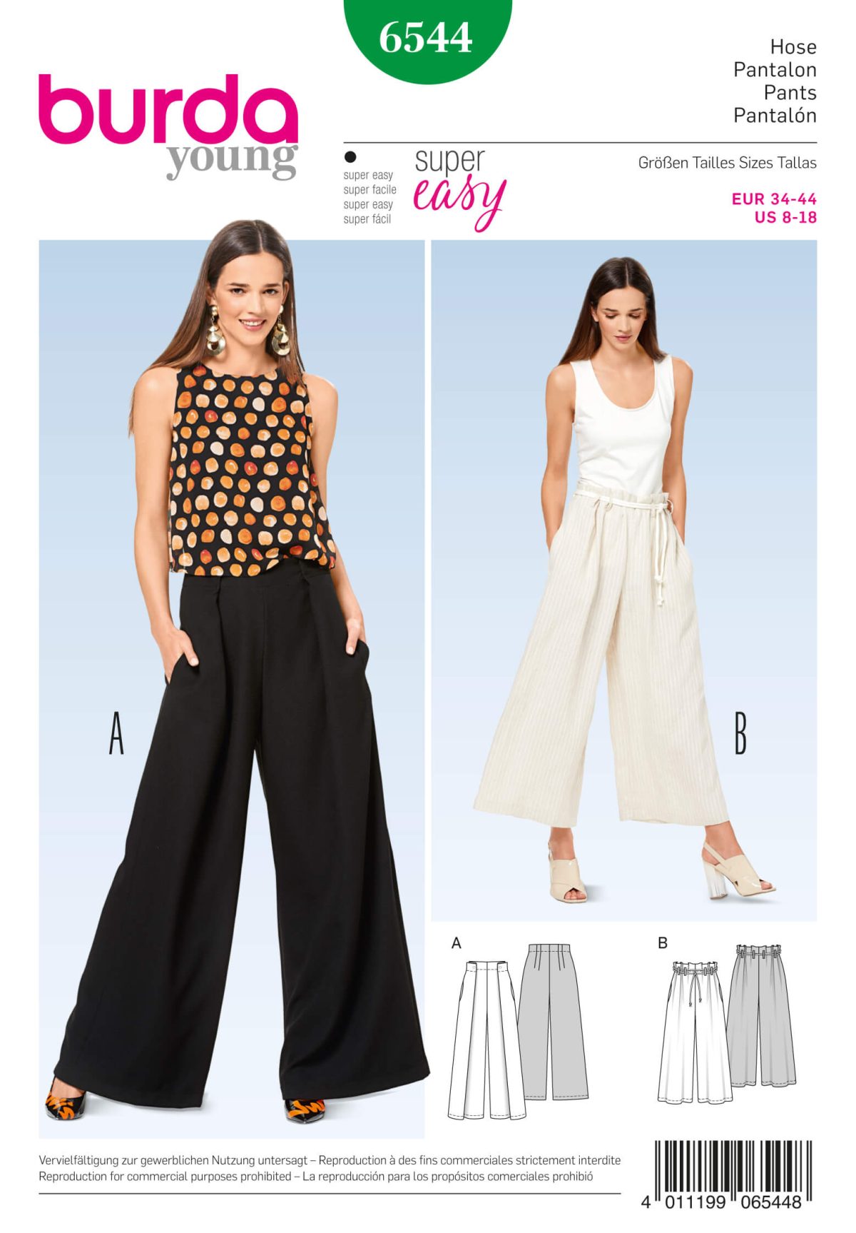 Burda Style Pattern B6544 Misses' Pants