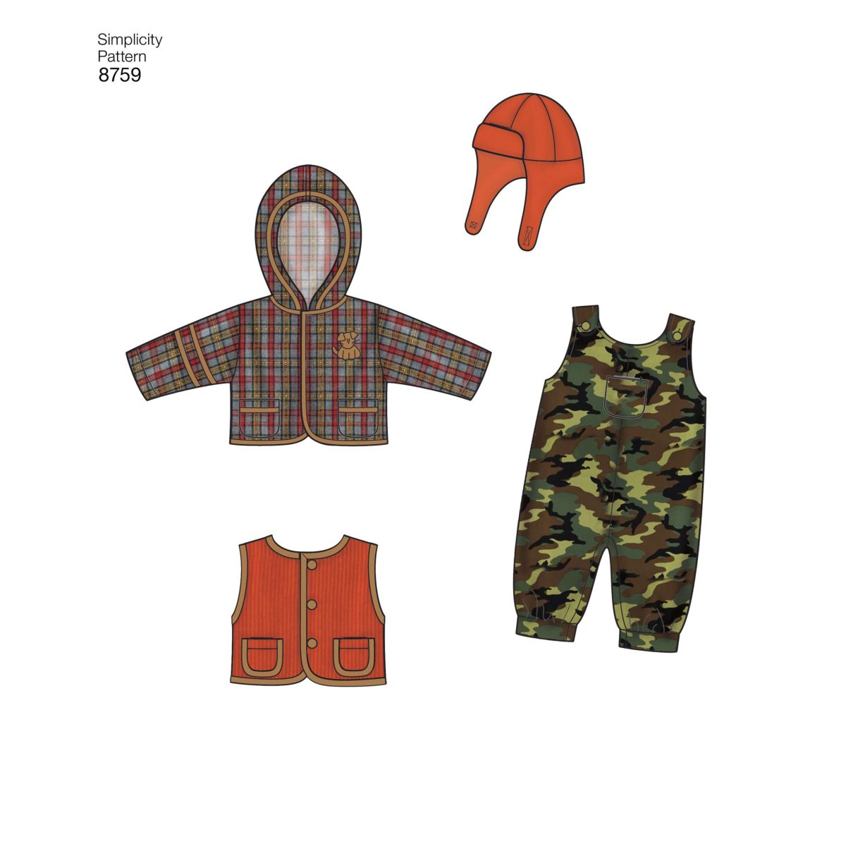 Simplicity Sewing Pattern 8759 Babies Sportswear