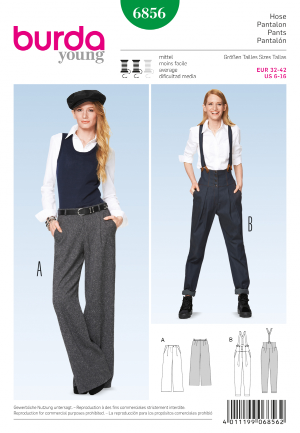 Burda Style B6856 Trousers with or without braces