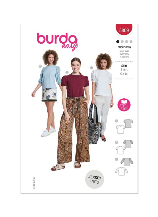Burda Style Pattern 5809 Misses’ Tee-Shirt