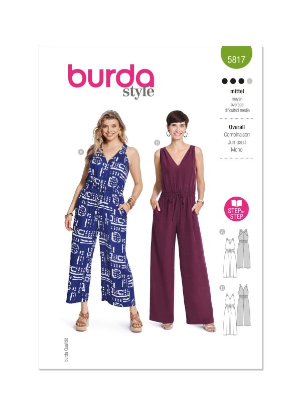 Burda Style Pattern 5817 Misses’ Jumpsuits