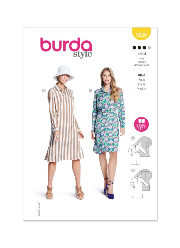 Burda Style Pattern 5826 Misses’ Dress