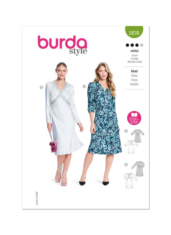 Burda Style Pattern 5838 Misses’ Dress