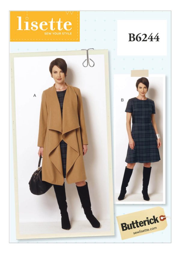 Butterick Sewing Pattern B6244 Misses'/Women's Lisette Coat and Dress