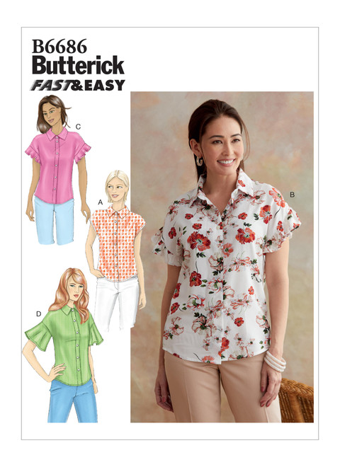 Butterick Sewing Pattern 6686 Misses' Top Pattern