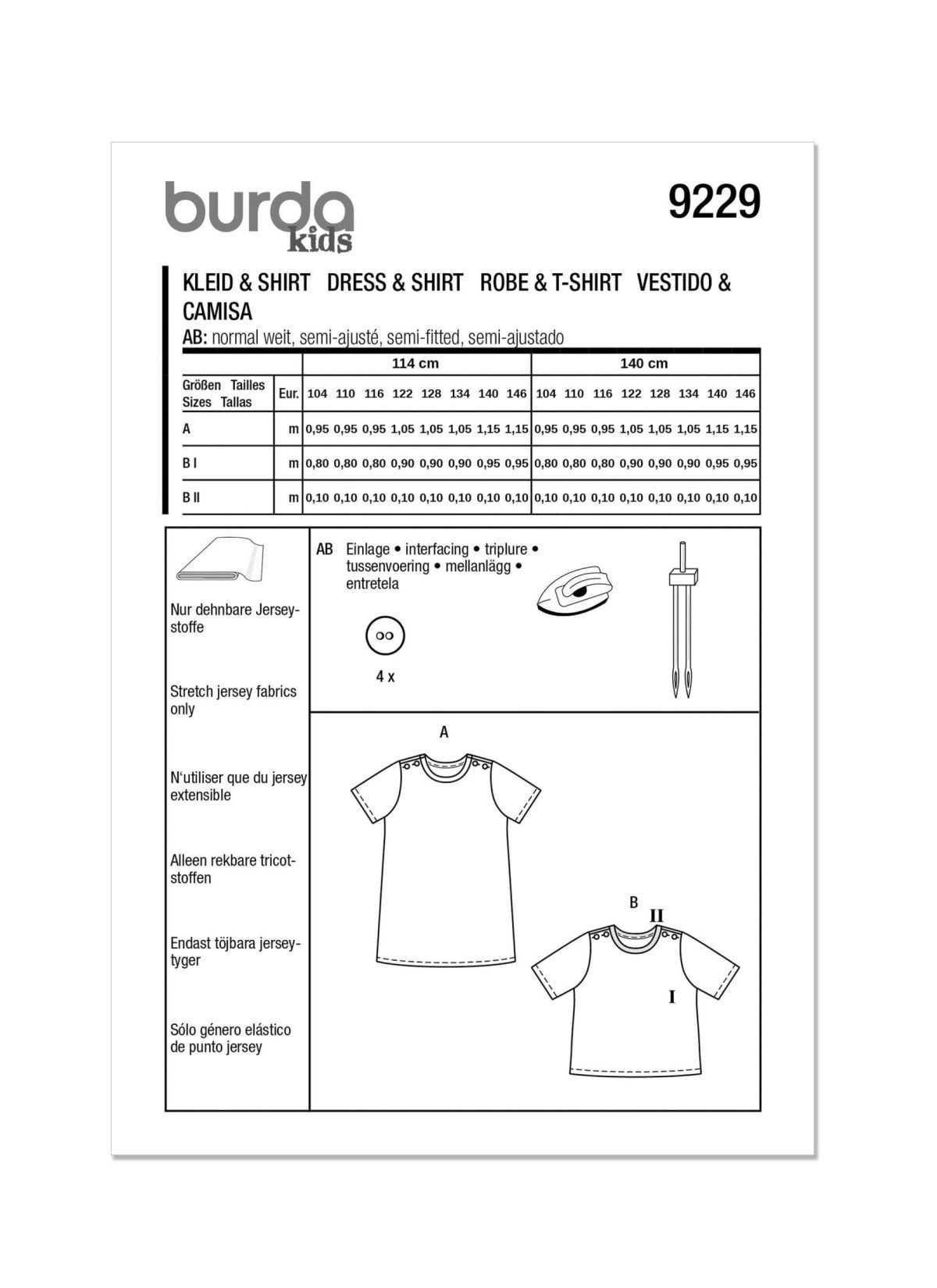 Burda Style Pattern 9229 Children’s Dress & Top