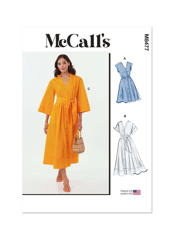 McCall's Sewing Pattern M8477 Misses' Shirtdresses