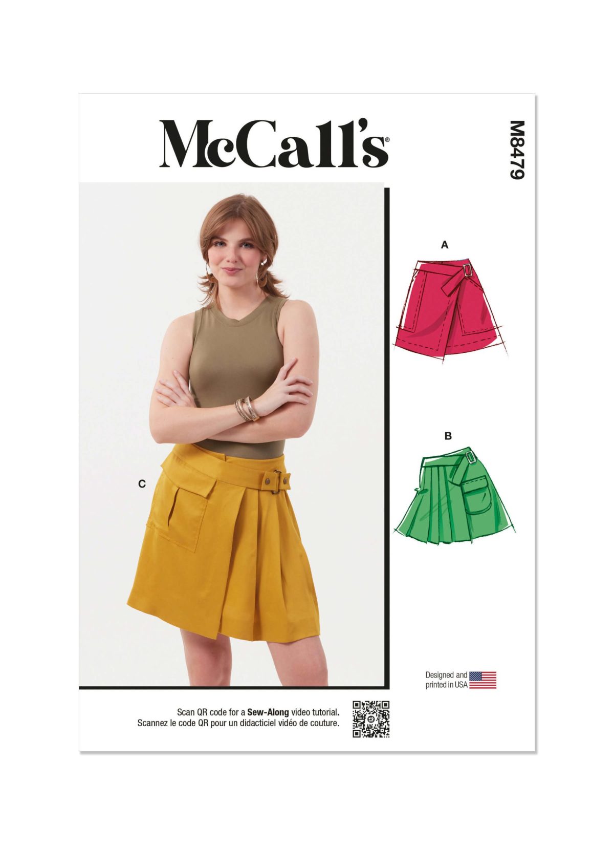 McCall's Sewing Pattern M8479 Misses' Wrap Skirts
