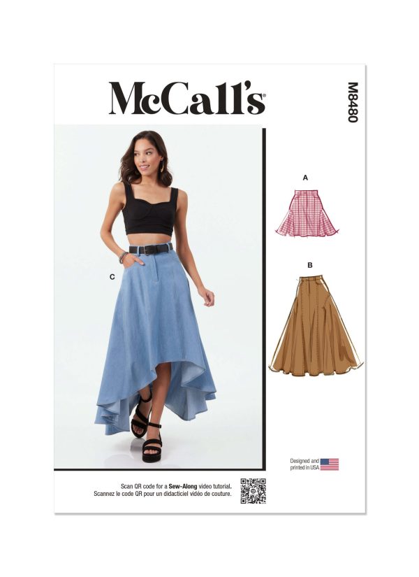 McCall's Sewing Pattern M8480 Misses' Skirt in Three Lengths
