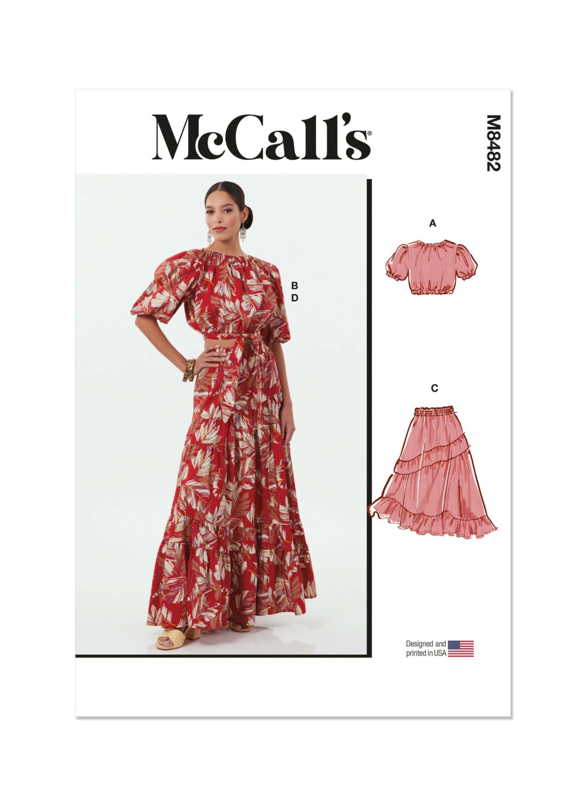 McCall's Sewing Pattern M8482 Misses' Tops and Skirts