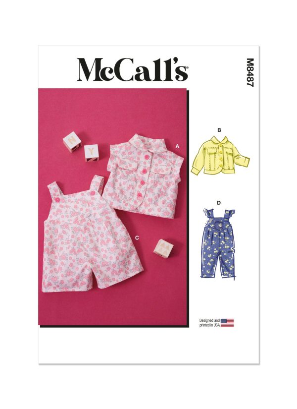 McCall's Sewing Pattern M8487 Infants' Waistcoat, Jacket and Overalls