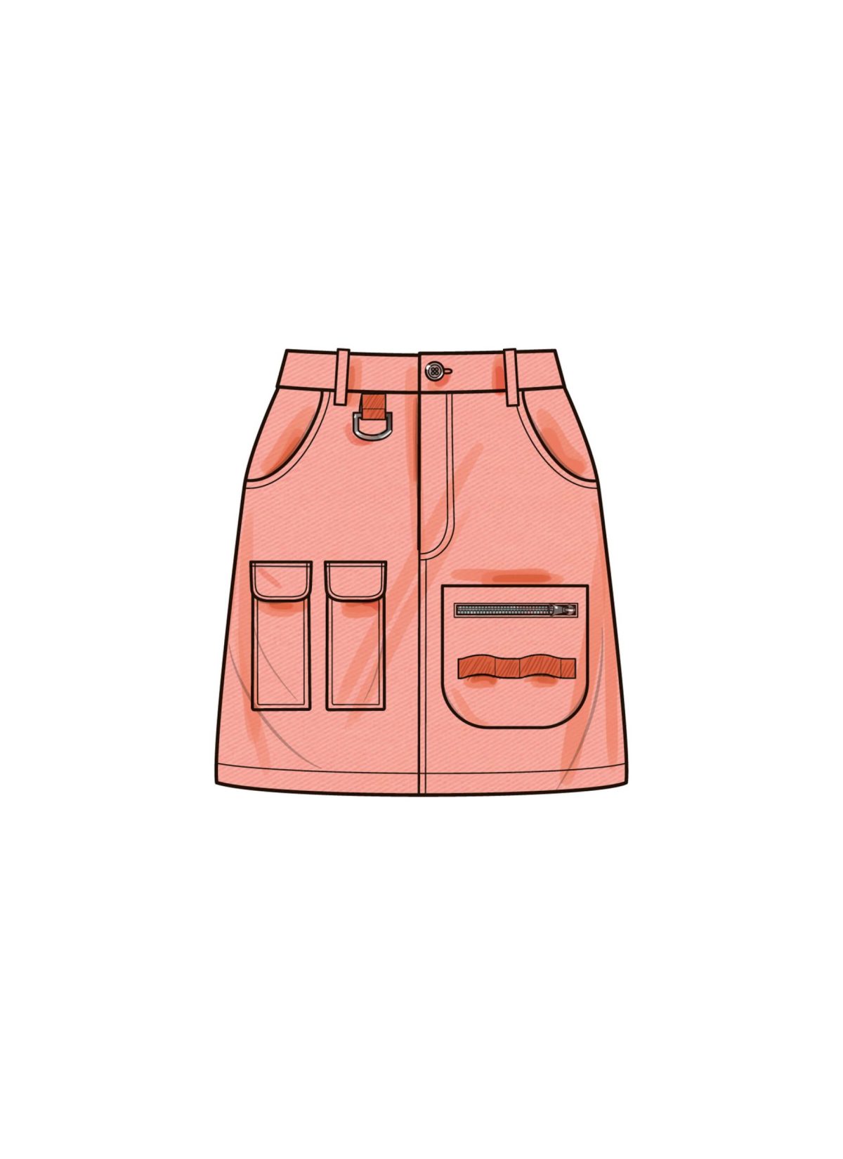Simplicity Sewing Pattern S9924 Misses' Cargo Skirts