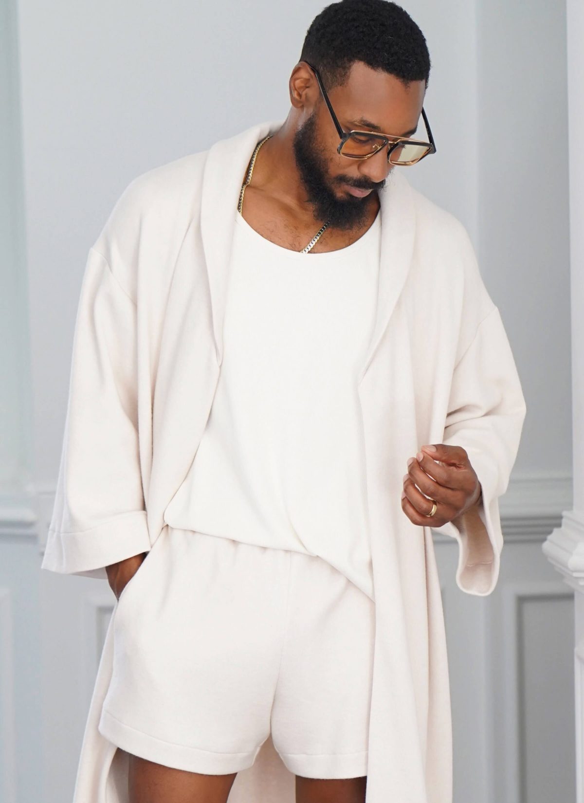 Simplicity Sewing Pattern S9931 Men's Robe, Knit Tank Top, Trousers and Shorts by Norris Danta Ford