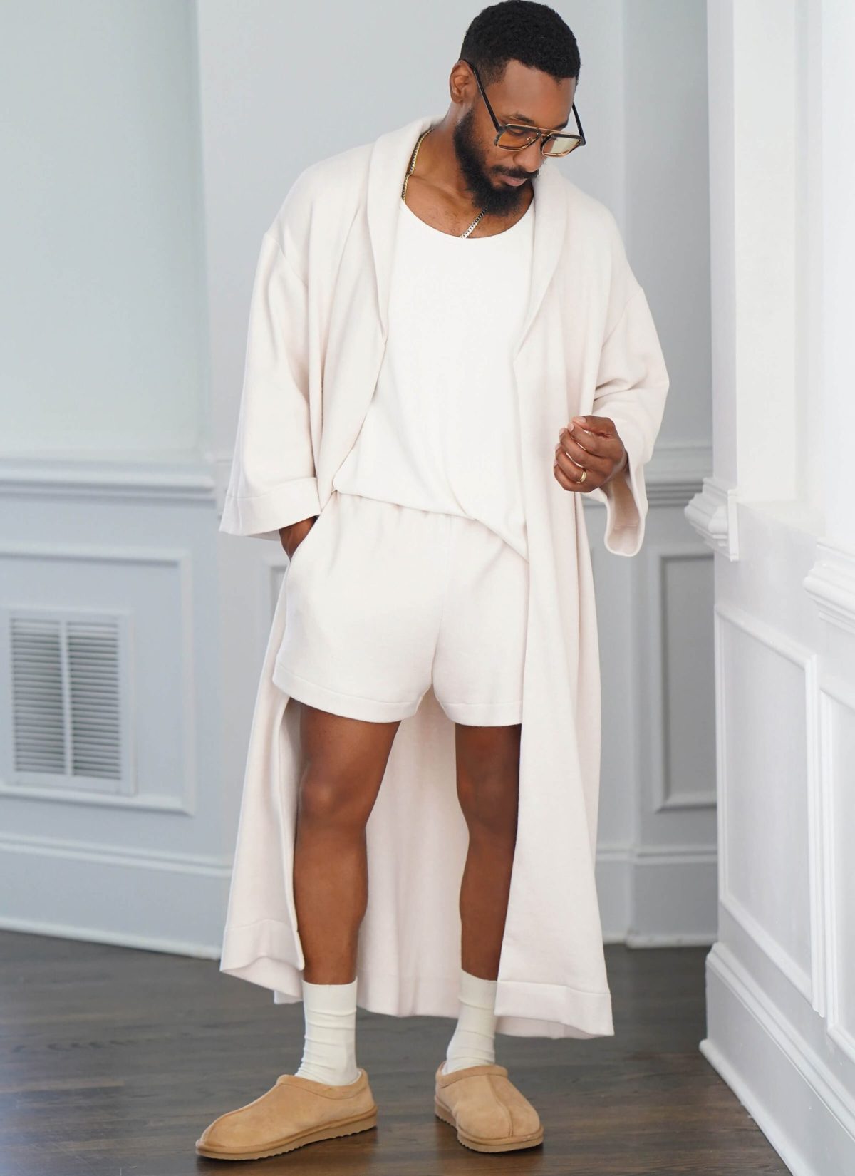 Simplicity Sewing Pattern S9931 Men's Robe, Knit Tank Top, Trousers and Shorts by Norris Danta Ford